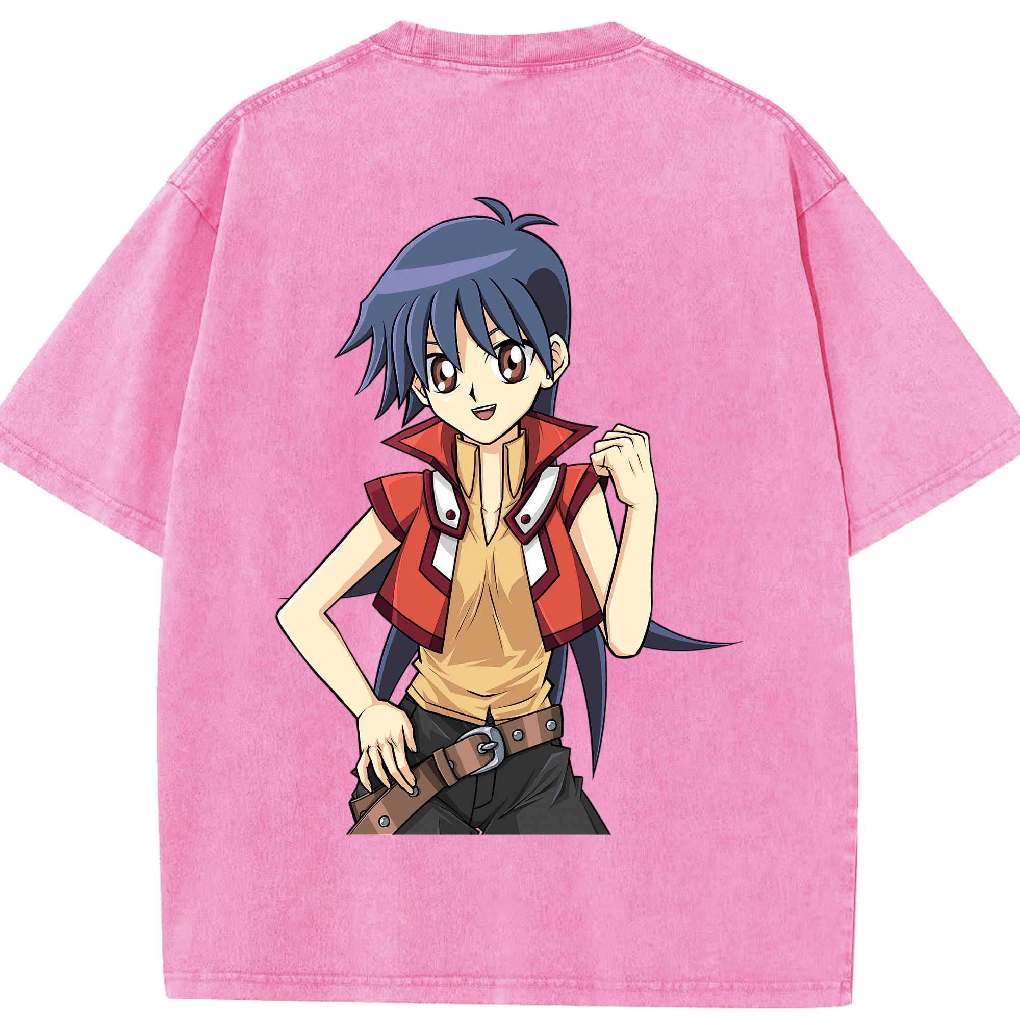 （画像用） 遊☆戯☆王 Yu-Gi-Oh! 綿100% ヴィンテージ風 半袖Tシャツ（背面プリント）